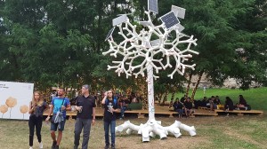 Eco charging tree at Electric Castle Festival 